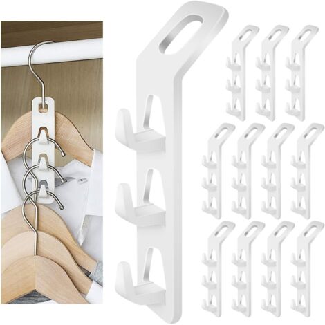 Crochets en cascade à 8 niveaux pour cintres, gamme gain de place, multifonctionnels