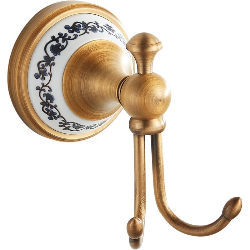 Crochets en Laiton de Serviette de Bain en Bronze Antique, Accessoires fixés au Mur de matériel de Salle de Bains, Conception de Porcelaine