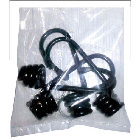 Crochets et bagues pour sandow - 10 mm - sachet de 4 - CORDERIES TOURNONAISES