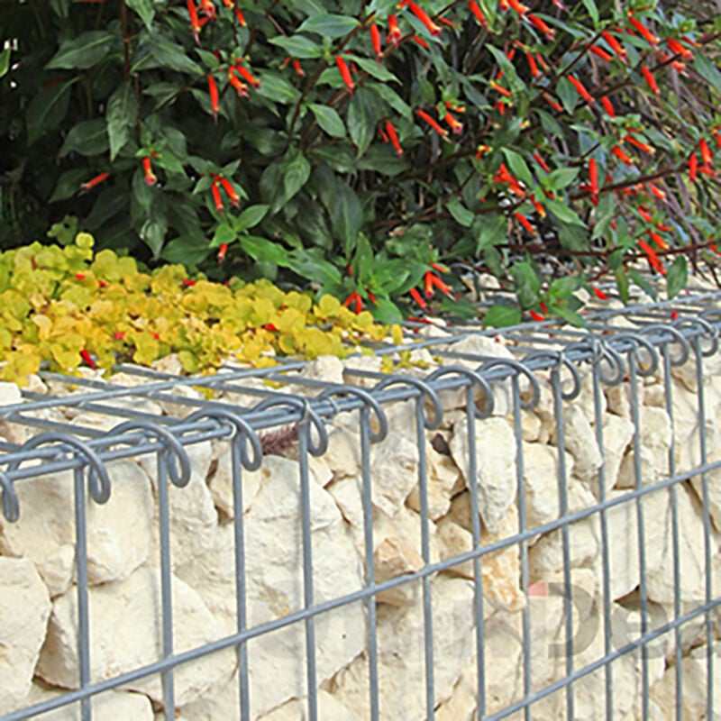 Niederberg Metall - Crochets et Entretoises pour Gabions Crochet Séparateur pour Gabion Galvanisé 49 cm de long 10 pièces