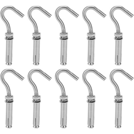 Crochets expansifs M8 Premium - Kit de 10 crochets en acier inoxydable 304 pour béton et brique