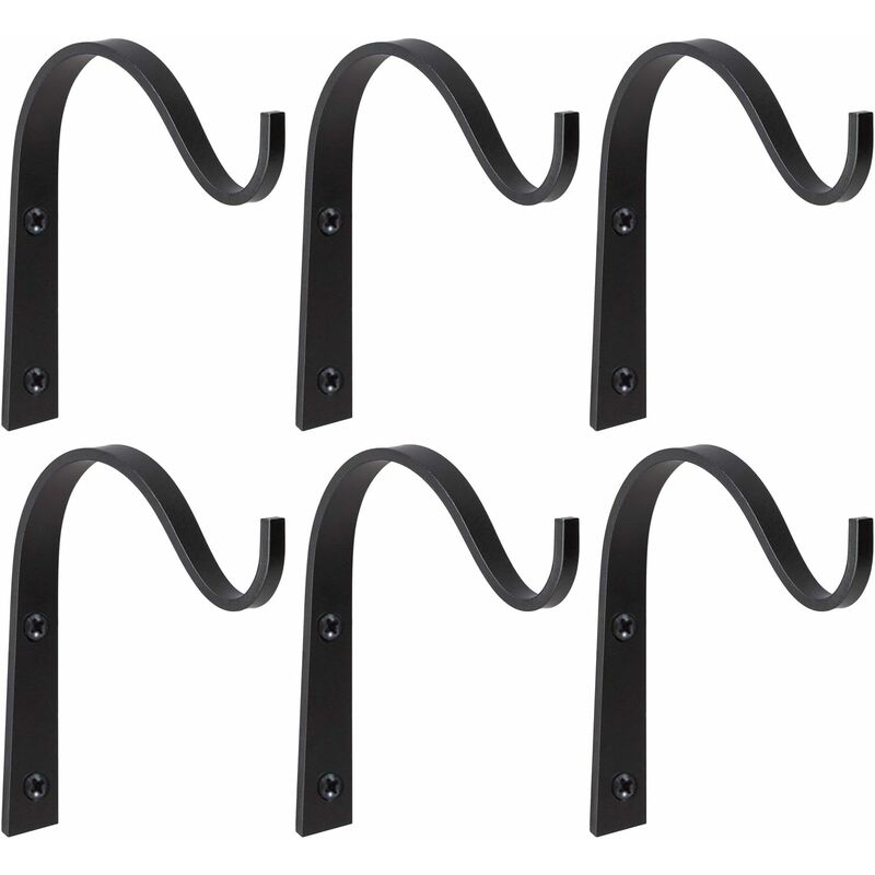 Crochets muraux en fer Support de lanterne en métal Crochet décoratif pour lanterne suspendue, Mangeoires pour oiseaux, Carillons éoliens, Jardinière