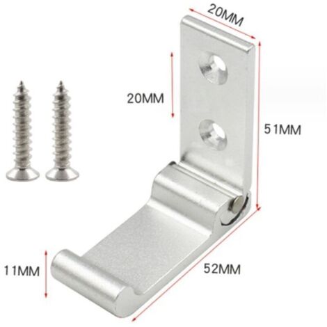 Crochets Muraux Pliables en Aluminium – 4 Pièces Support Casque et Manteaux Invisible avec Vis – Patère Murale Compacte et Discrète