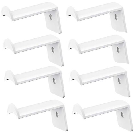 Crochets muraux pour chapeaux de 7 cm (lot de 8) - Porte-chapeaux de cowboy, porte-casquettes, blanc