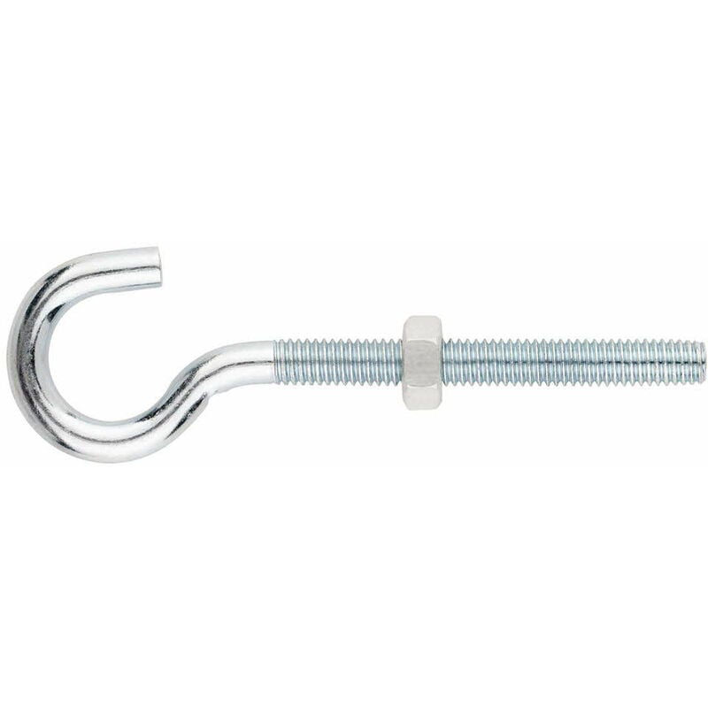 Crochets à oeillet ouvert - Filetage métrique avec écrou - Zingué 8 x 60 - Boite de 50