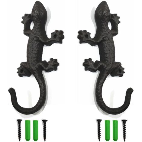 Crochets porte-manteaux robustes, porte-manteaux mural rustique de style vintage, avec vis et butées en caoutchouc pour portes de