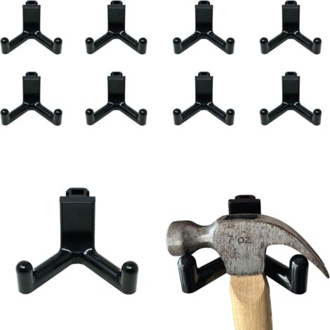 Crochets porte-outils pour panneaux muraux verticaux (paquet de 10)