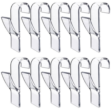 Crochets porte-serviettes de salle de bain (sèche-serviettes), adaptés à tous les radiateurs standards, transparents, lot de 10