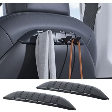 Crochets pour Dossier de Siège de Voiture pour Tesla Model Y / 3 / S/X Organisateur de Rangement Réglable pour Les Sièges d'Crochets Dossier de Siège de Voiture Auto de l'Organisation(2 Pack)