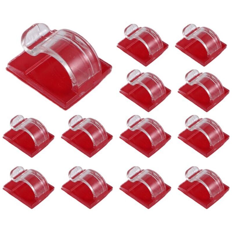 Crochets pour Guirlandes Lumineuses Extérieures, Paquet de 50 Clips, Crochet Transparent avec Supports Adhésifs Imperméables Lampe