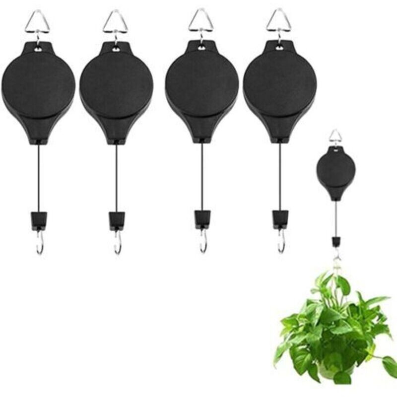 Crochets pour Plantes, cintres pour Plantes suspendues rétractables, Panier pour Plantes suspendues, poulie pour Plantes suspendues, paniers, Pots,