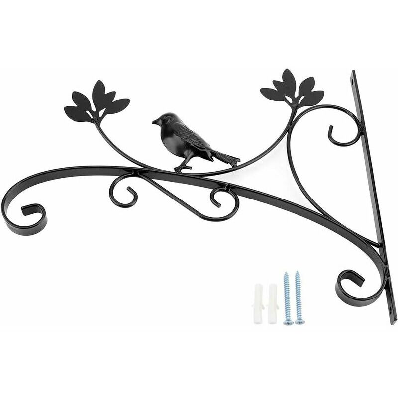 Fortuneville - Crochets pour plantes en fer à accrocher au mur pour mangeoires à oiseaux, jardinières, lanternes, carillons éoliens