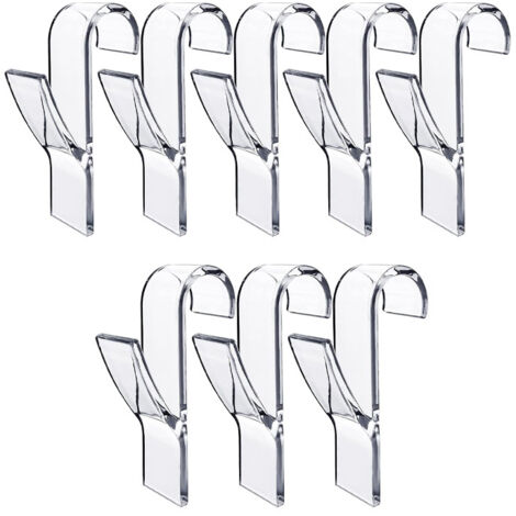 Crochets pour radiateur, crochets pour serviettes de bain, crochets pour sèche-serviettes, 8 pièces (transparents)