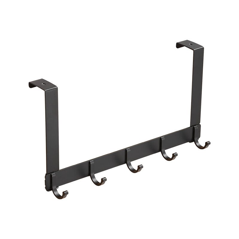 Linghhang - Crochets pour Rebord de Porte avec 5 Crochets, Alliage d'aluminium Accroche Patere Cadre Seche Crochet Serviette Salle De Bain Pour sans