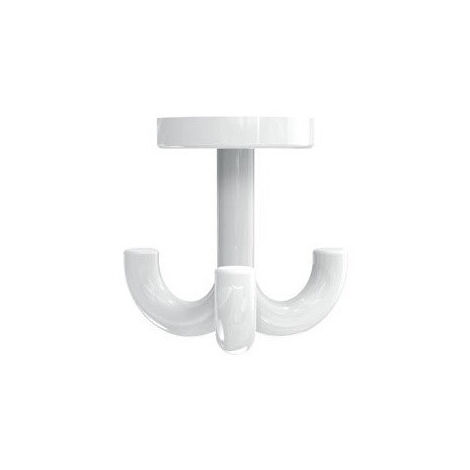 Crochets triples SERIE 477 70 h Rosace d: 50mm rougeatif blanc