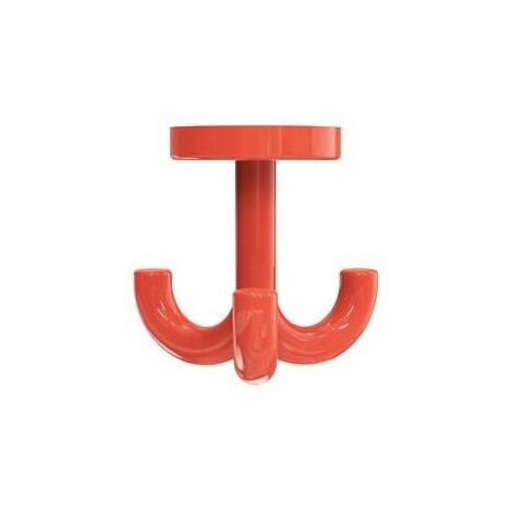 Crochets triples SERIE 477 70 h Rosace d: 50mm rougeatif corail