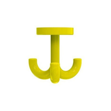Crochets triples SERIE 477 70 h Rosace d: 50mm rougeatif jaune moutarde