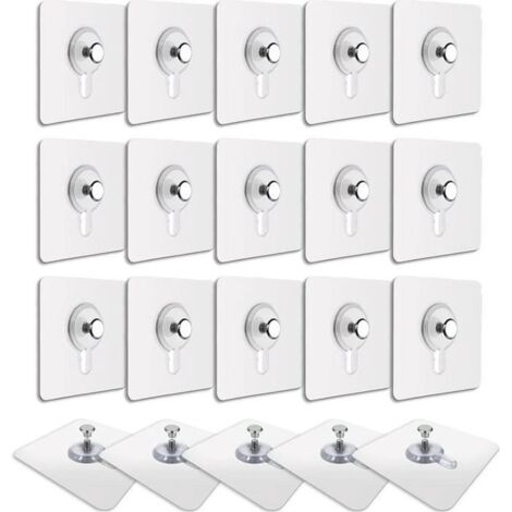 Crochets,Crochets pour tableaux muraux (20 PCS) pour accrocher des tableaux, des cadres photo, des miroirs et bien plus encore.