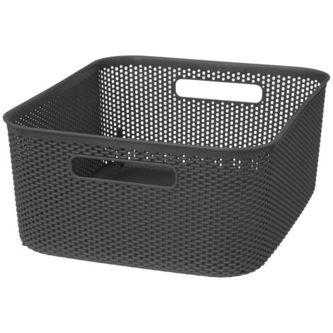 Crochy cesta de ganchillo 11l gris - 5five
