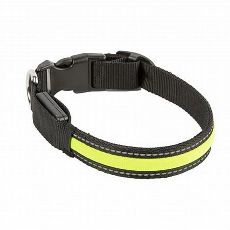 CROCI Collare Reflector Led Giallo 34-41cm