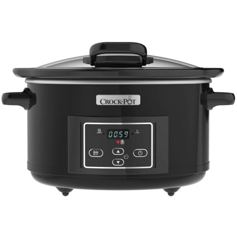 Crock Pot - Crockpot olla cocción lenta 4,7 l CSC052X con tapa abatible