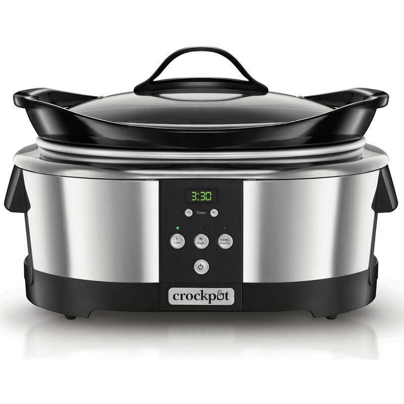 Image of Crock-pot - Pentola Per Cottura Lenta, Slow Cooker, 5.7 Litri, Fino a 6-8 Persone, Spegnimento Automatico, 2 Impostazioni Cottura e Funzione