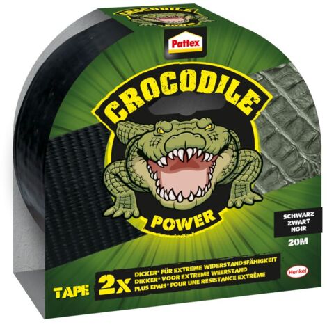 Crocodile Pattex Ribbon Ribbon Adhesivo negro 20m