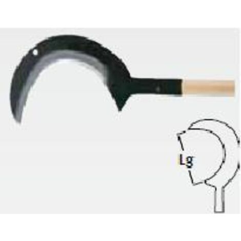 Leborgne – Croissant 1 taillant 24 cm – Manche bois certifié PEFC 100% – Outil forgé pour coupe nette – 250241