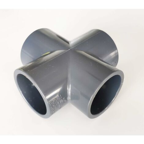 Croix 90°PVC Pression 50mm PN16 Femelle Ø 5cm