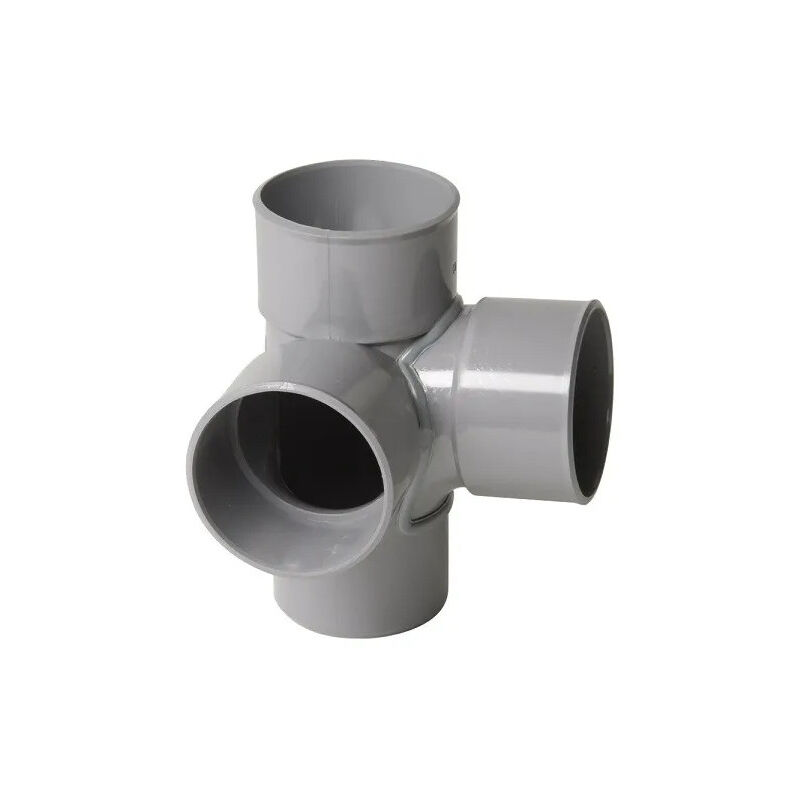 Croix d'angle pvc 87 degré 30 Mâle/Femelle, 75