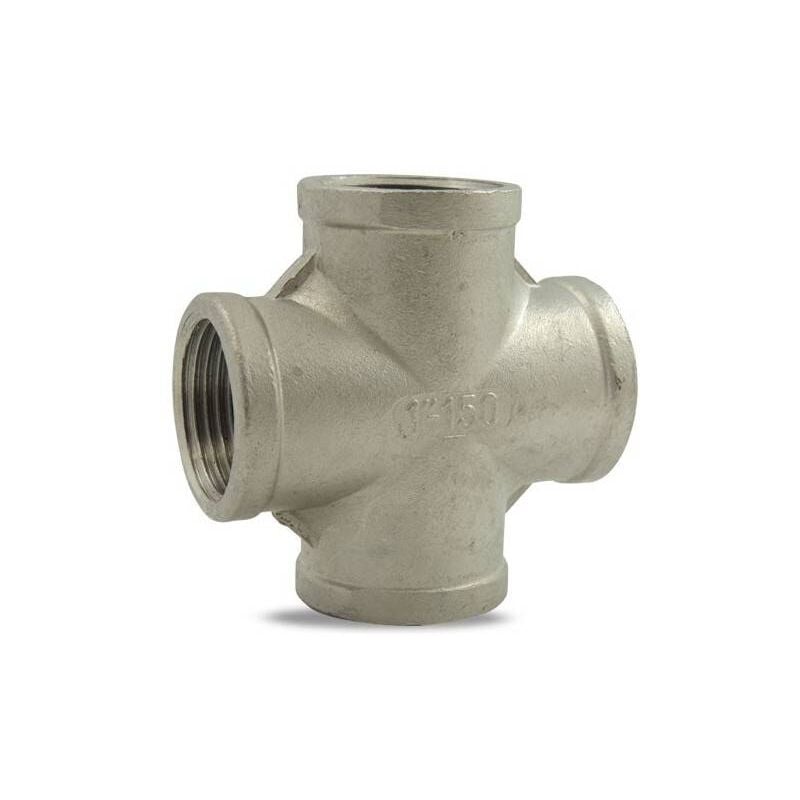 Croix f/f/f/f en inox 316 1''1/4