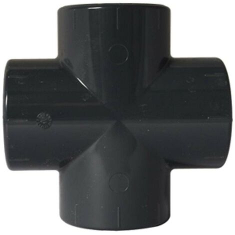 Croix PVC 63 mm 4 x manchon adhésif, 16 bar