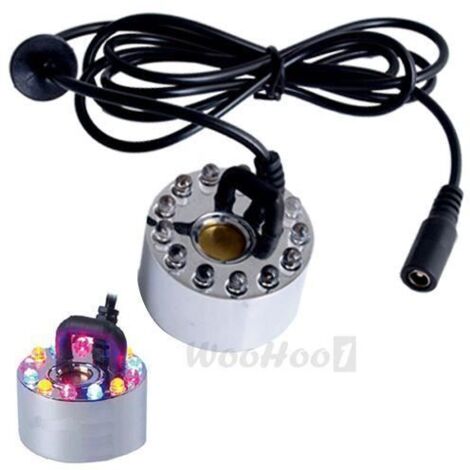 CroLED Brumisateur Diffuseur Fogger Brume Ultra-Sonique 12 LED
