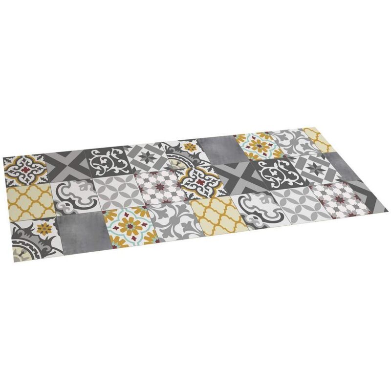 Stor Planet Croma Patch Vinyl Teppich Grau-amber 50x140cm