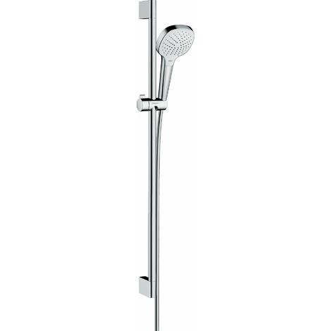 Hansgrohe Croma Select E set de ducha Vario con barra de ducha de 90 cm, 26592400, blanco/cromo - 26592400