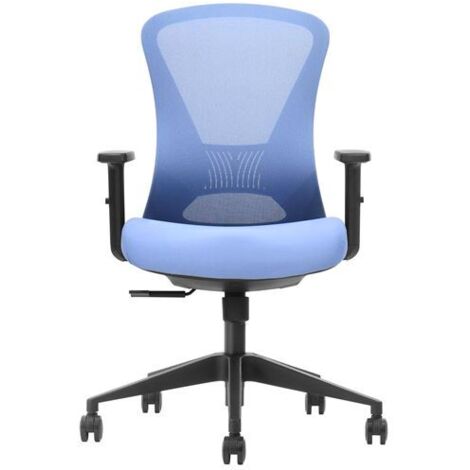 Cromad senior se1700 silla de oficina - altura ajustable con elevador de gas de grado 4 - soporte lumbar ajustable - asiento con espuma - ruedas de nailon 360º - color azul