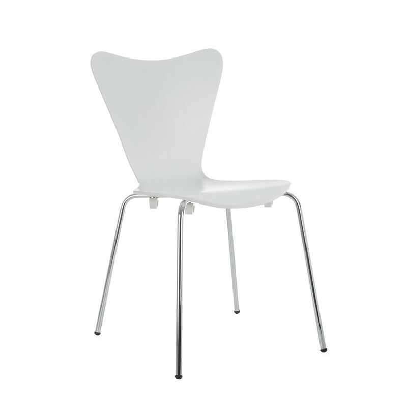 

Silla JACOB, apilable, cromada, lacada blanco