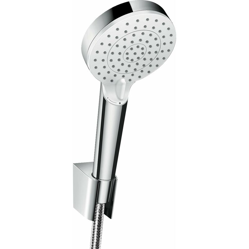 

Hansgrohe - Set de soporte de ducha Crometta de tamaño manual Vario EcoSmart con flexo de ducha 125 cm, 26693400, blanco/cromo - 26693400