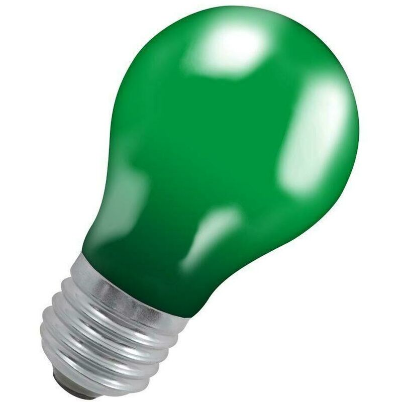 Crompton - Lamps 15W GLS ES-E27 Dimmable Colourglazed IP65 Green 10lm ES Screw E27 Incandescent Coloured Light Bulb
