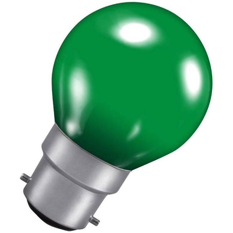 Crompton - Lamps 15W Golfball BC-B22d Dimmable Colourglazed IP65 Green 10lm BC Bayonet B22 Incandescent Round Coloured Outdoor External Festoon Light