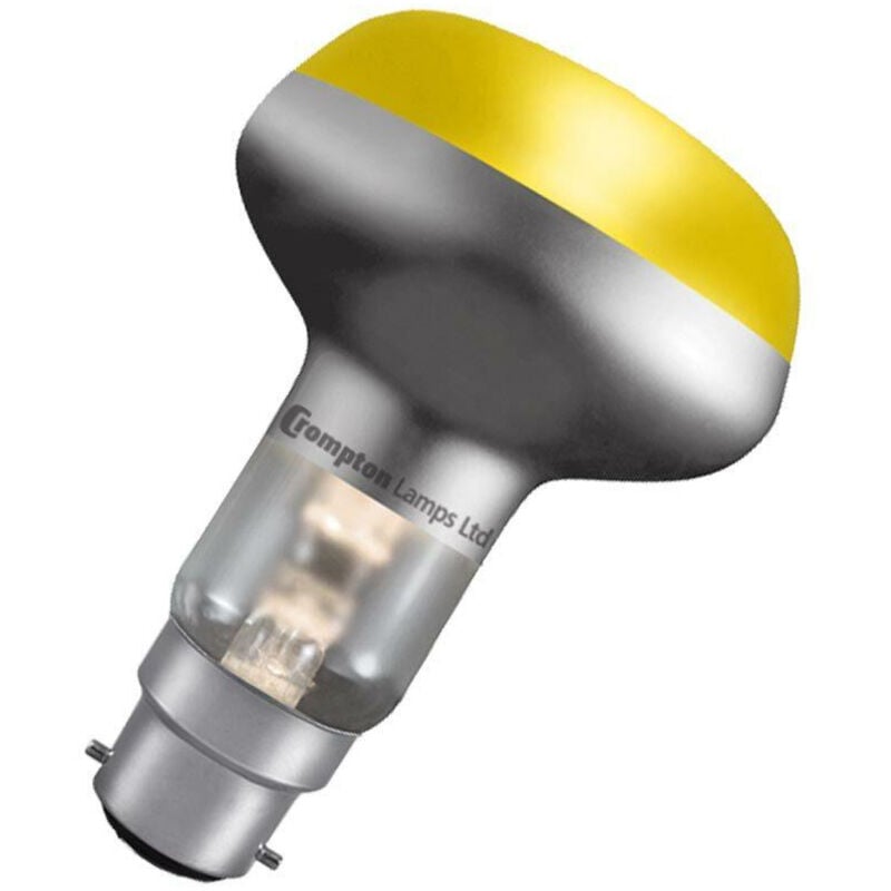 Crompton - Lamps 60W R80 Reflector BC-B22d Dimmable Yellow 35° 485lm BC Bayonet B22 Incandescent Coloured Light Bulb