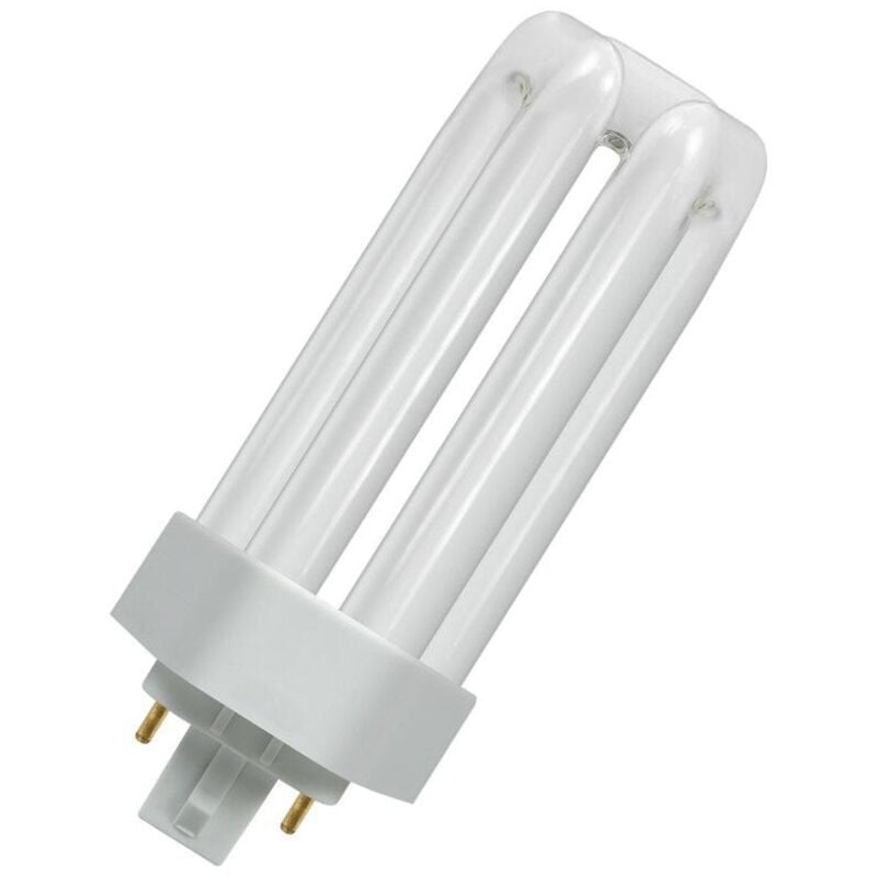 Crompton Lamps CFL PLT-E 26W GX24q-3 Triple Turn TE-Type 3500K White Frosted 1800lm 4-Pin Energy Saving Push Fit Compact Fluorescent Biax-TE Dulux-TE