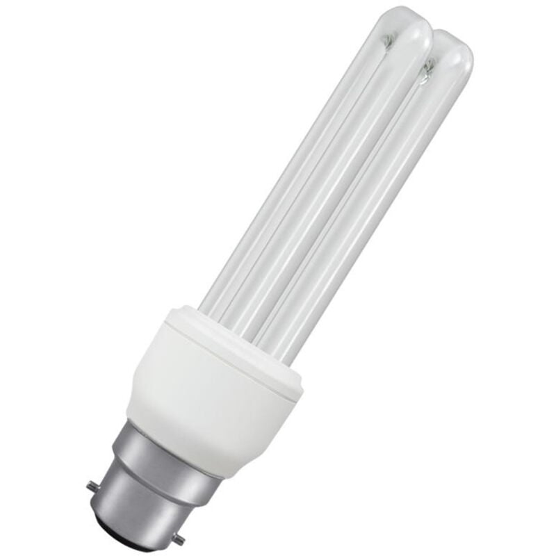 Crompton Lamps CFL Tubular 11W BC-B22d T4 Stick (50W Equivalent) 2700K Warm White Frosted 670lm BC Bayonet B22 Energy Saving Compact Fluorescent Opal