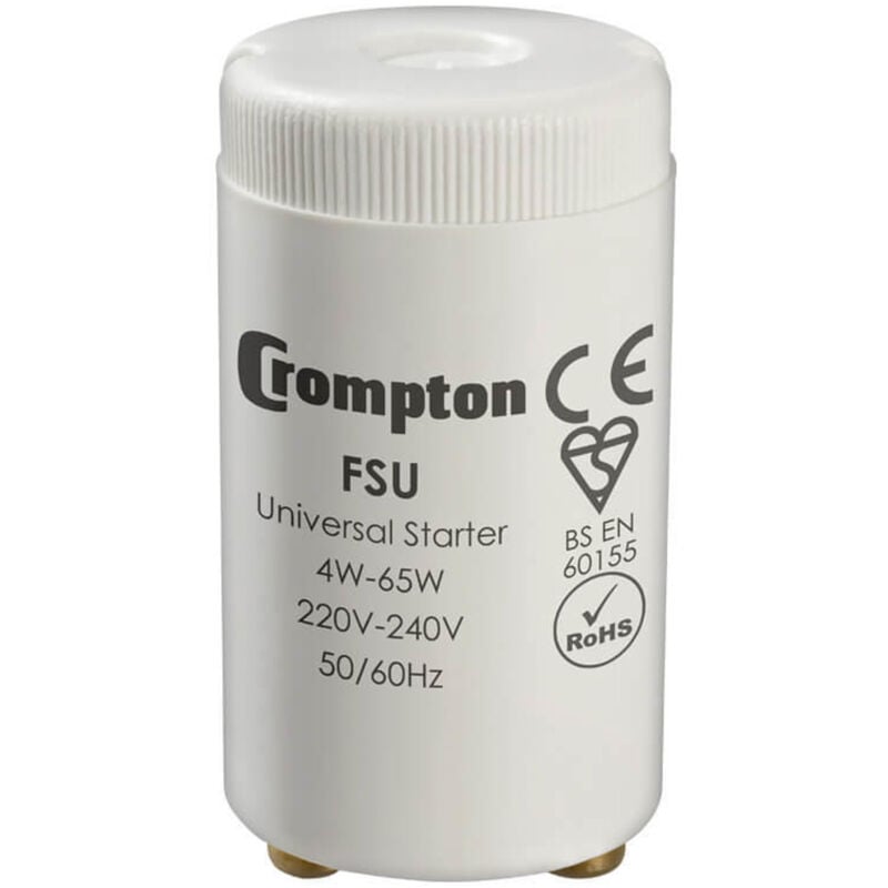 Crompton Lamps Fluorescent Starter 65W FSU 4W - Starters 2-Pin