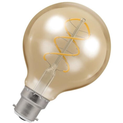 B22d 6 W Crompton Lamps LED Light Bulb Antique-Bronze Spiral Filament 