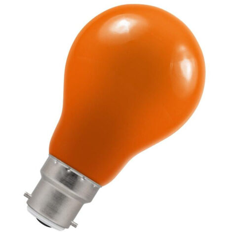 Crompton Lamps LED GLS 1.5W BC-B22d IP65 Amber A60 Outdoor Festoon Coloured External Light Bulb
