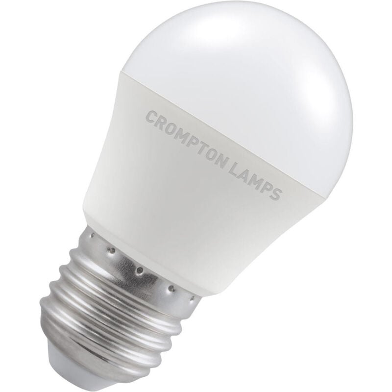 Crompton - Lamps LED Golfball 5W ES-E27 Dimmable (40W Equivalent) 6500K Daylight Opal 470lm ES Screw E27 Round Frosted Light Bulb