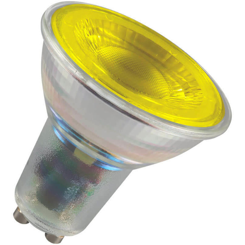 Lamps LED GU10 Spotlight 4.5W (50W Equivalent) Yellow 35° Coloured Bulb - Crompton