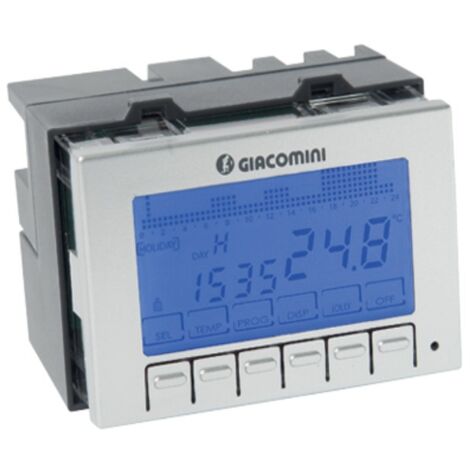 Cronotermostato ambiente settimanale, da incasso giacomini k490i  230V