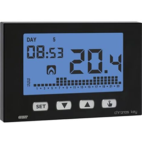 Cronotermostato Digitale da Parete Alimentazione 230V Vemer VE728200 Chronos Key